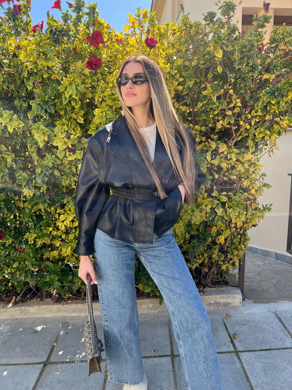 Faux leather jacket