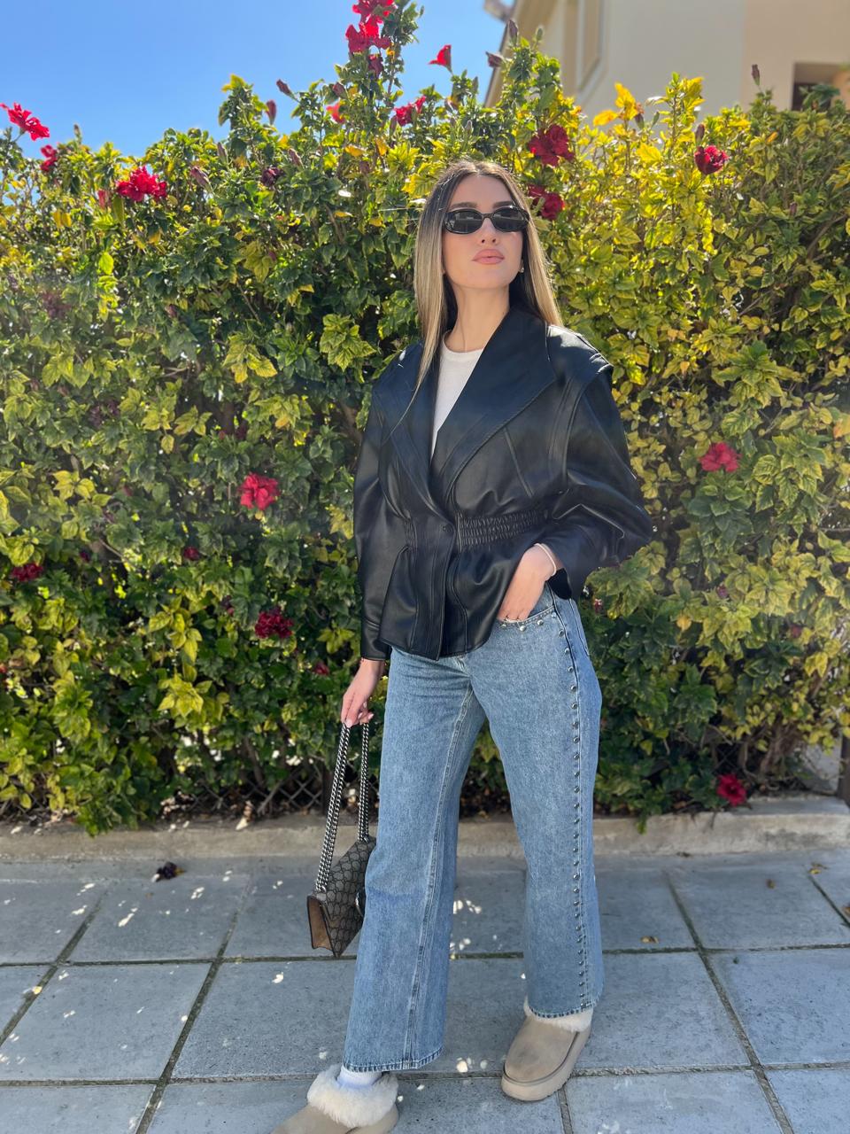 Faux leather jacket