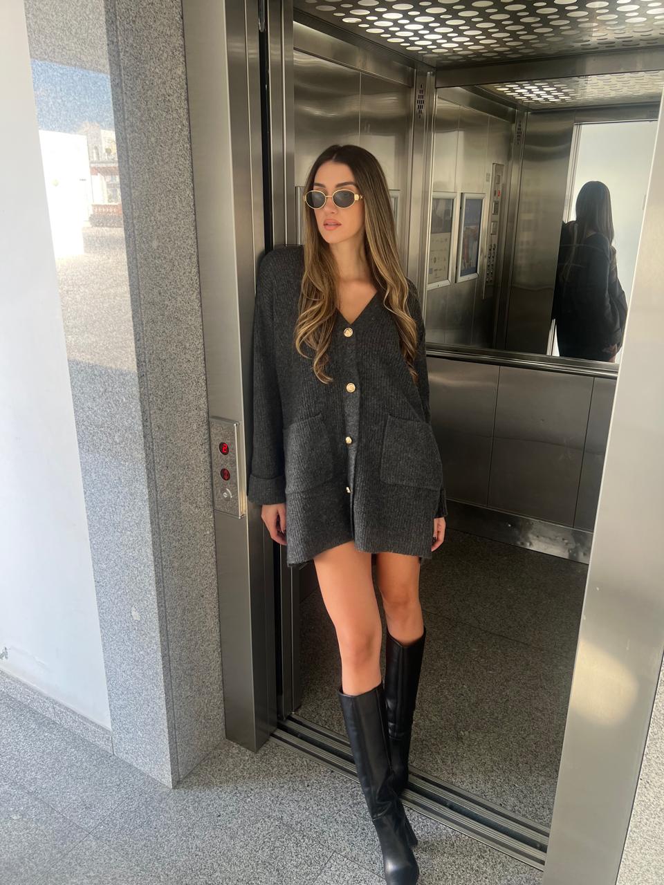 Mila Oversized Ribbed Cardigan