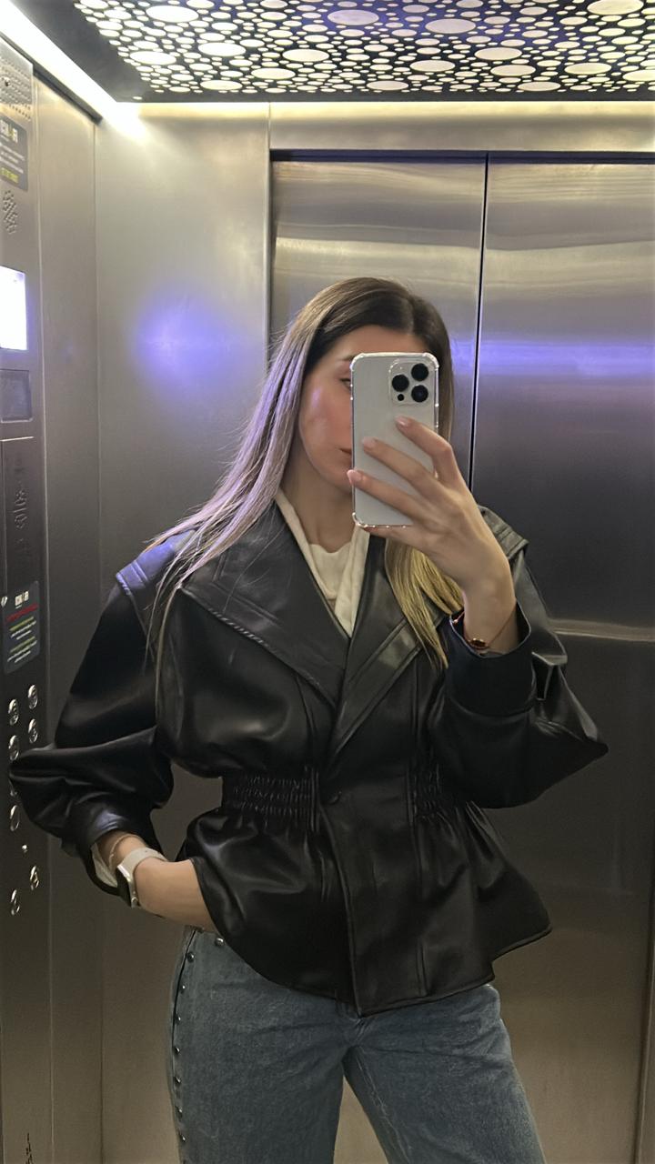 Faux leather jacket