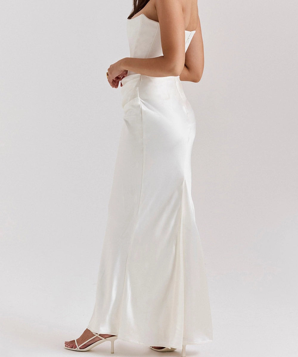 Boned Bustier Fishtail Evening Dress