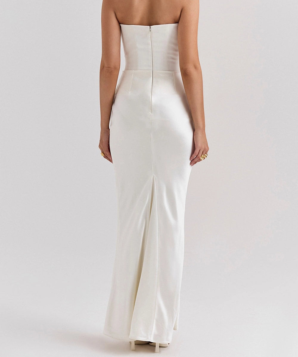 Boned Bustier Fishtail Evening Dress