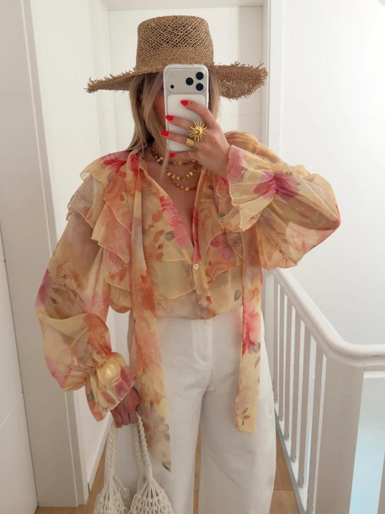 Sunshine Ruffle Chiffon Blouse