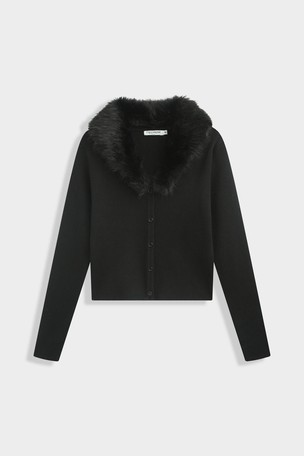 Knit Vest with Fur collar