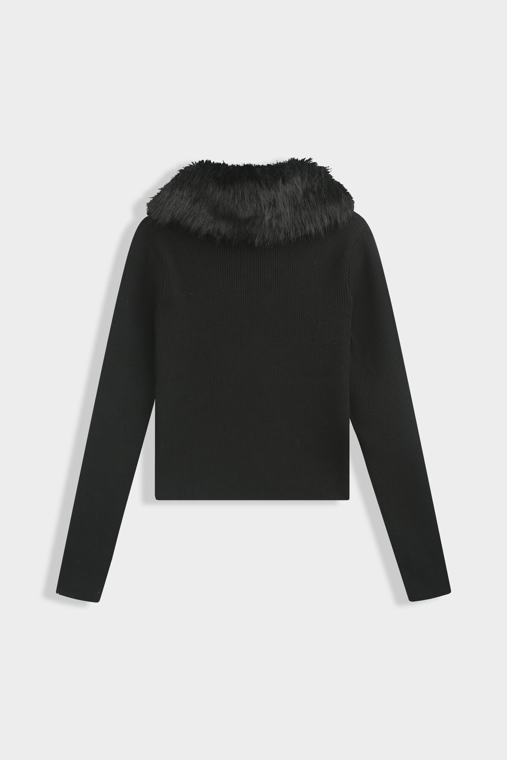 Knit Vest with Fur collar