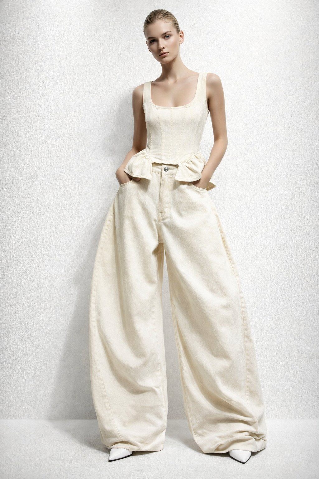 Beige Elegant Co-Ord Set