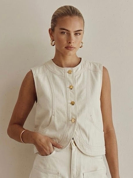 Élise vest with shorts set