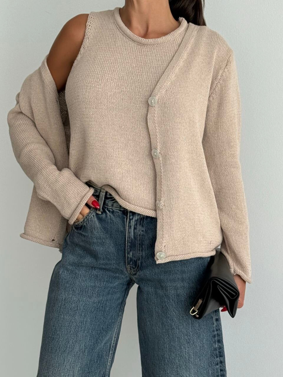 Aveline cardigan and top set